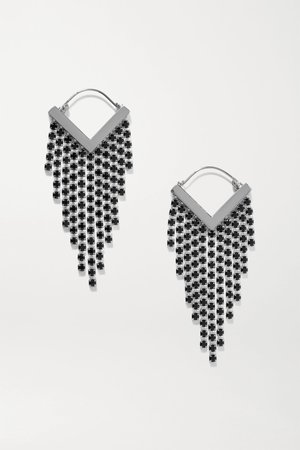 Silver Silver-tone crystal earrings | Isabel Marant | NET-A-PORTER