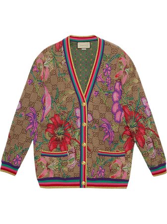Gucci GG Flora jacquard cardigan - FARFETCH