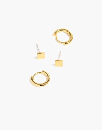 Delicate Collection Demi-Fine Huggie Mini Hoop Earring Set