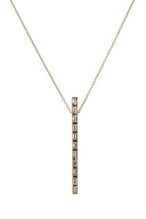 18K Yellow Gold Prince Baguette Pendant with Diamonds Gr. One Size