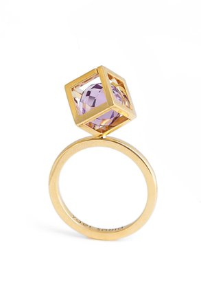 Yael Sonia Rotated Solo Amethyst Ring | Nordstrom