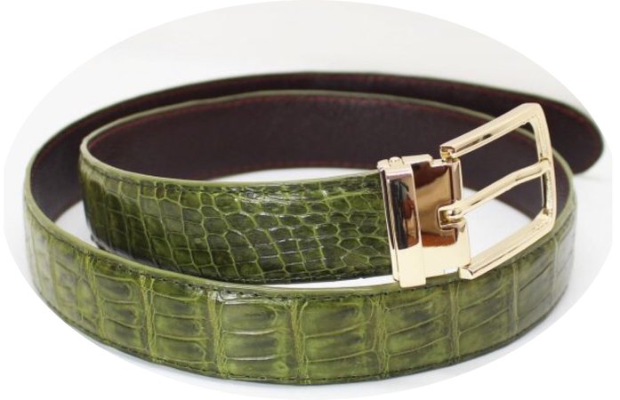 green crocodile belt