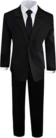 Amazon.com: Black N Bianco Boys' Formal Black Suit with Shirt and Vest: Clothing