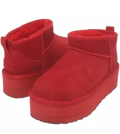 red platform ankle uggs boots - Google Search