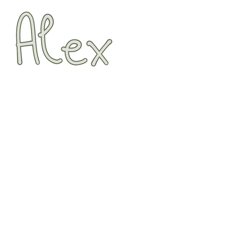 Alex name text