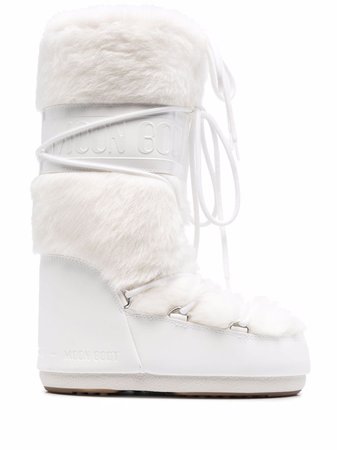Shop Moon Boot faux-fur trim snow boots with Express Delivery - FARFETCH