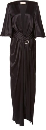 Draped Plunge Gown