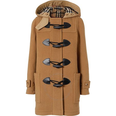 Burberry Ladies Beige Hooded Duffle Coat 8021886 - Apparel - Jomashop