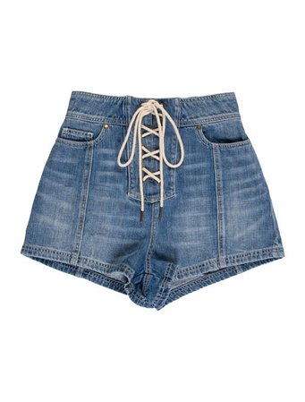 Zimmermann sexy Shorts lacing offwhite accents 13.5" Rise Shorts, Clothing - WZI54017 | The RealReal