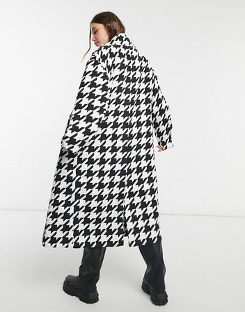 ASOS DESIGN oversized coat in mono | ASOS