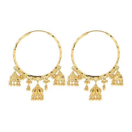 jhumka earrings golden hoops - Búsqueda de Google