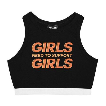 'Girls Need To Support Girls' Crop Tank Top