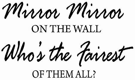 Amazon.com: VWAQ Mirror Mirror on the Wall Who's the Fairest of them All? Beauty Quotes Wall Decor 1620: Home & Kitchen