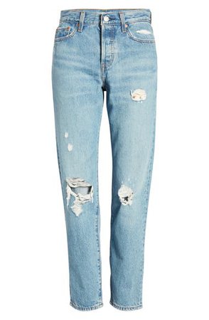 Levi's® Wedgie Icon Fit Ripped Straight Leg Jeans (Authentically Yours) | Nordstrom