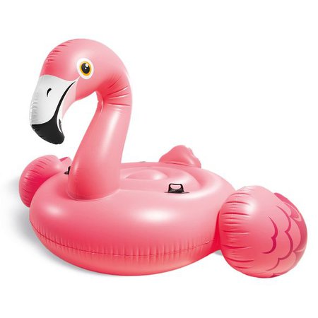 Intex 57288EP Giant Inflatable 80 Inch Mega Flamingo Island Ride On Swimming Pool Float, Pink : Target