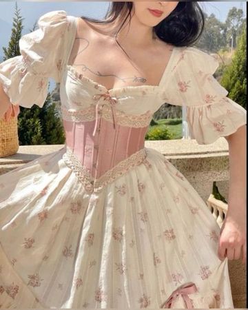 cottagecore corset dress