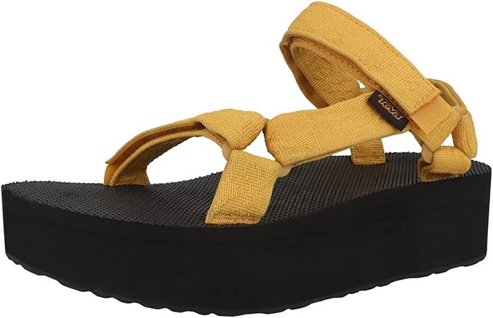 Amazon.com | Teva Women's Flatform Universal Sandal, Textural Sunflower, 8 | Sport Sandals & Slides