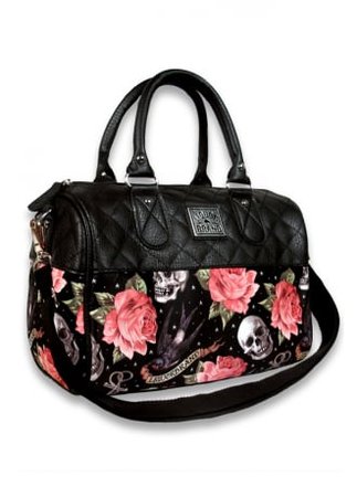 LIQUORBRAND Rose Tattoo Quilted Bag