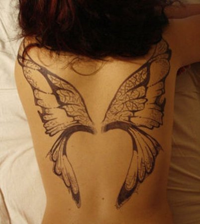 Butterfly Wings Back Tattoo