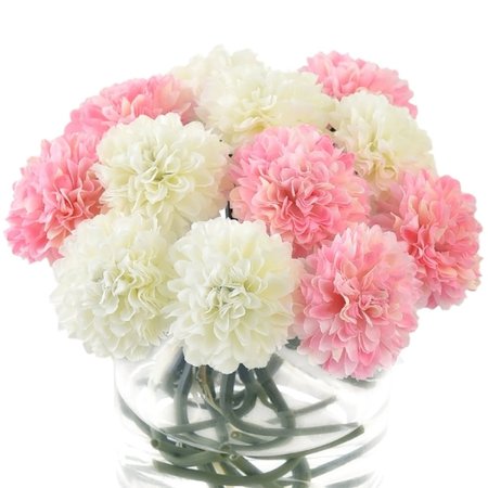 Pink and White Chrysanthemum Silk Flowers Bulk - FiveSeasonStuff