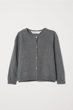 Fine-knit Cardigan - Dark gray - Kids | H&M US