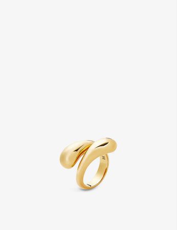 MISSOMA - Savi double-band recycled 18ct yellow-gold-plated vermeil sterling-silver ring | Selfridges.com