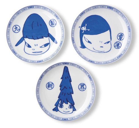 全新奈良美智 porcelain plates by yoshitomo nara | carousell