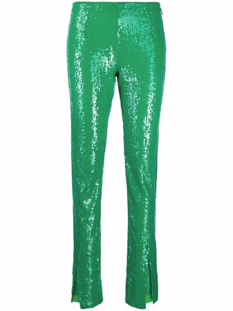 MSGM front-slit sequin trousers - FARFETCH