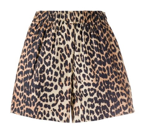 Ganni (newseason) highwaist leopard shorts