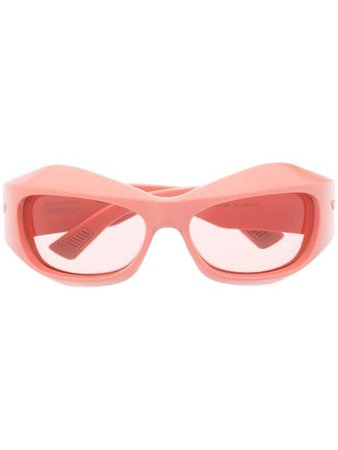 Bottega Veneta Eyewear chunky oval frame sunglasses pink 640235V2330 - Farfetch