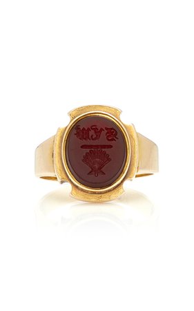 15K Gold Carnelian Ring by VELA | Moda Operandi