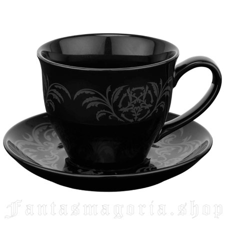 *clipped by @luci-her* Morticia XL Tea Cup & Saucer