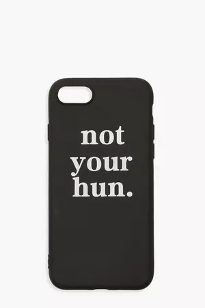 Not Your Hun iPhone 7/8 Case | Boohoo black