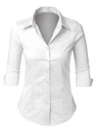 White button up blouse