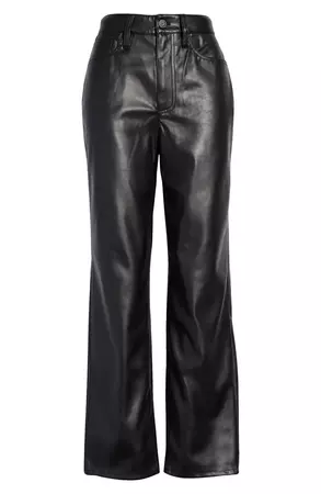 Madewell The Perfect High Waist Straight Leg Faux Leather Pants | Nordstrom