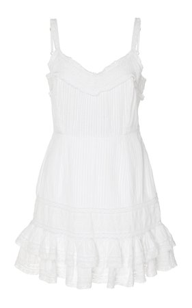 Tallulah Ruffled Lace-Trimmed Cotton Mini Dress by LoveShackFancy | Moda Operandi