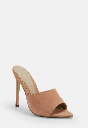 Nude Pointed Toe Mules | Missguided