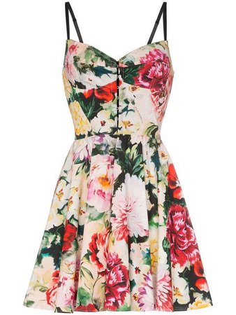 Dolce & Gabbana sweetheart neck floral print cotton blend mini dress $1,035 - Buy Online - Mobile Friendly, Fast Delivery, Price