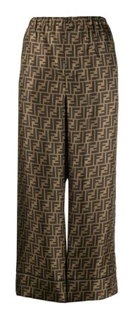 brown silk pants