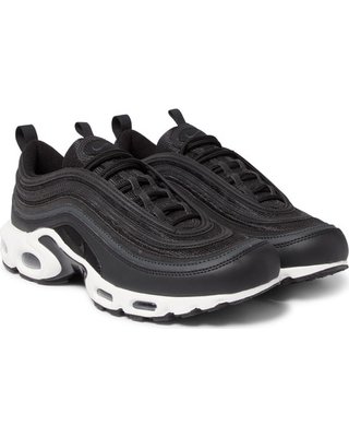 NIKE Air Max Plus 97 leather-trimmed mesh sneakers