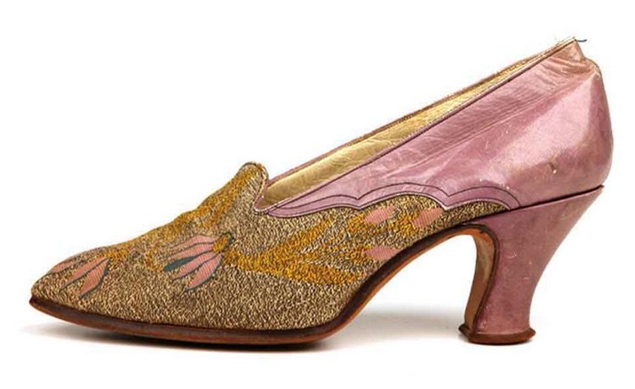 pink 1920s boudoir shoes