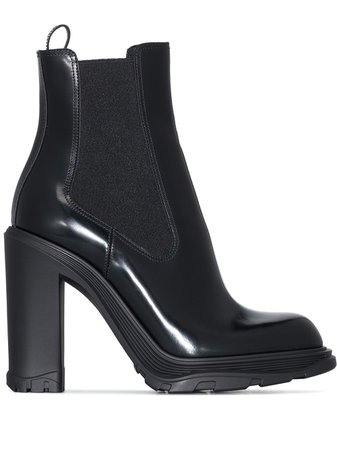 Shop Alexander McQueen Tread Heeled Chelsea boots with Express Delivery - FARFETCH