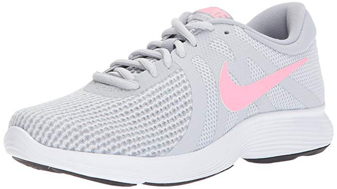 Amazon.com | Nike Women's Revolution 4 Running Shoe, Pure Platinum/Sunset Pulse-Wolf Grey, 8 Regular US | Road Running