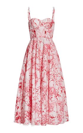 Floral Poplin Midi Dress By Giambattista Valli | Moda Operandi
