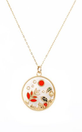 Love Autumn 18k Yellow Gold Multi-Stone Necklace By L'atelier Nawbar
