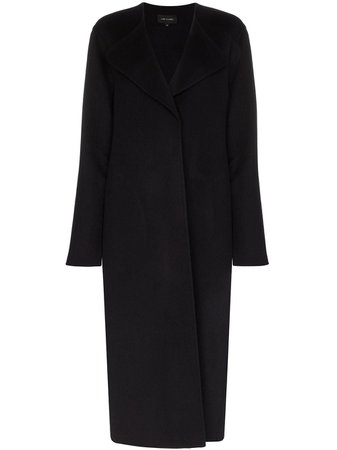 Low Classic Open Front Coat HANDMADENOCOLLARCOAT Black | Farfetch