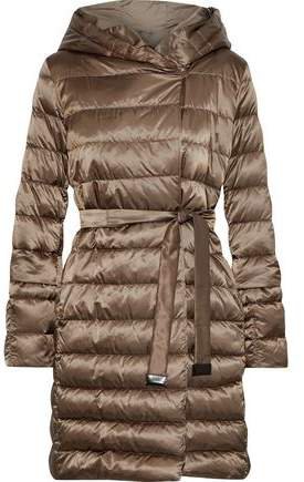 Novef Reversible Quilted Shell Hooded Down Coat