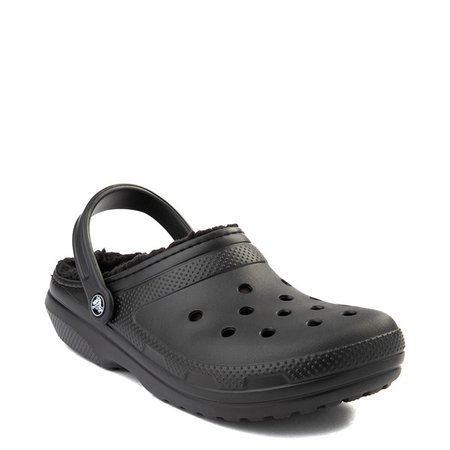 Crocs Classic Fuzz-Lined Clog - Black | Journeys