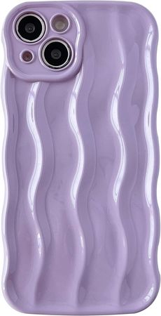 Amazon.com: Caseative Water Ripple Pattern Curly Wave Frame Soft Compatible with iPhone Case (LPurple,iPhone 13 Pro Max) : Cell Phones & Accessories