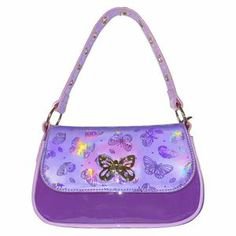 purple butterfly purse